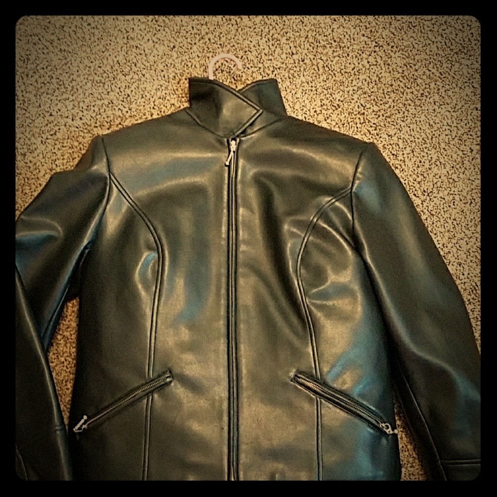 Leather coat